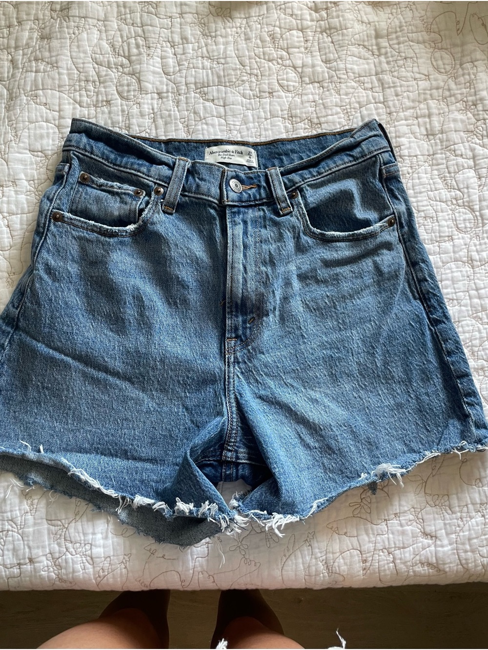Abercrombie High Rise Dad Jean Shorts